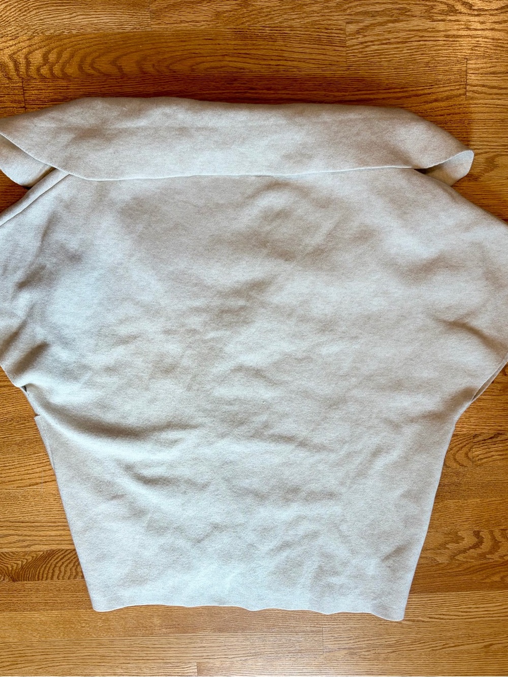 Anthropologie Oversized Oatmeal Cream Shawl-Collar Wrap Jacket/Cardigan - Picture 5 of 7
